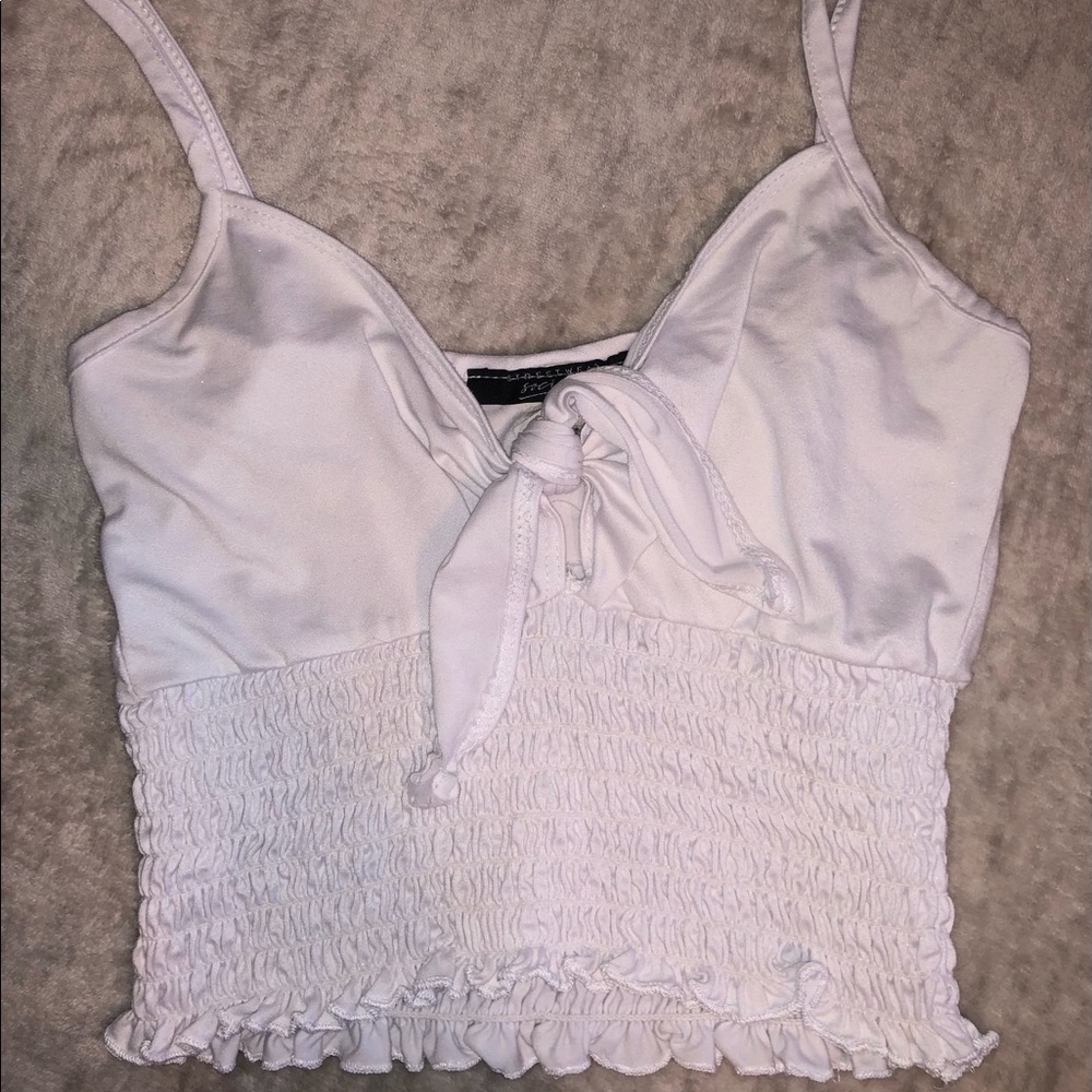 streetwear society tied ruffle tank top